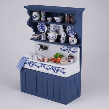 Blue kitchen sink w/ deco blue onion