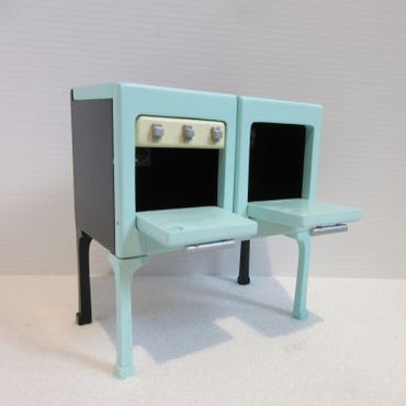 Retro oven, mint green/black