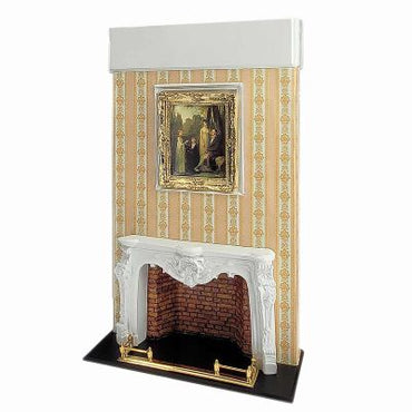 Large Rokko fireplace louis XV, plaster