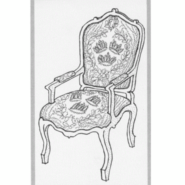 Gold Rococo chair, drottningholm castle kit