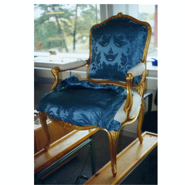 Gold Rococo chair, drottningholm castle kit