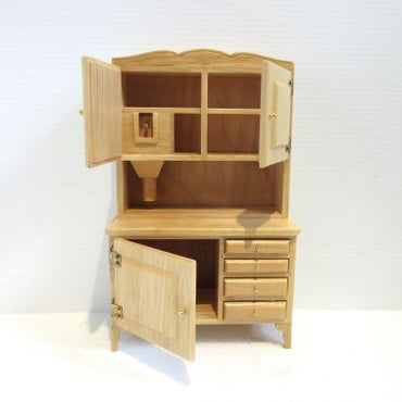 Kitchen cabinet with flour box, pine wood