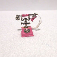 Telefon, rosa metal