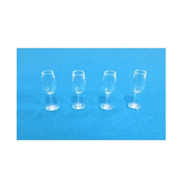 Champagneglas på fod, plast 4 stk.