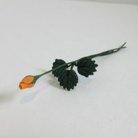 Orange rose knop m/blade, fimo