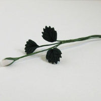 Pink / white rose knop m/ blade, fimo