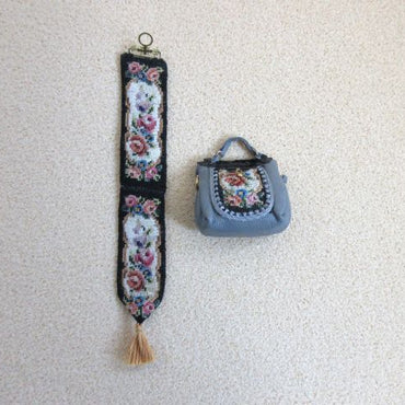 Hand embroidered flowers 2 pcs. for e.g. make your own bell string