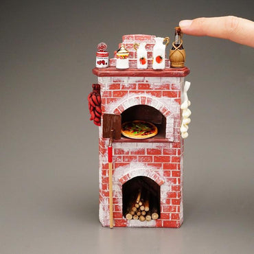 Pizzaovn, keramik m/ deco