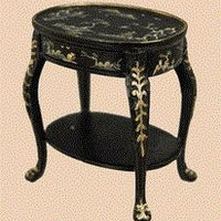 Lampebord- sort kina motiv