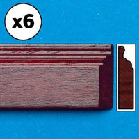 Fodpanel liste, Mahogny 6 stk.