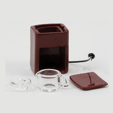 Kaffemaskine, rød metal