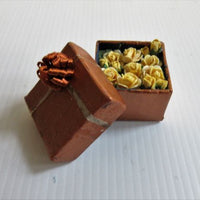 Gave-blomst bronze m/ papir-roser