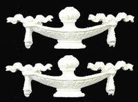 Applique gips 2 stk. 6,6 x 2,3 cm