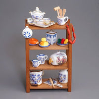 Spisekammer reol m/ design, blue onion