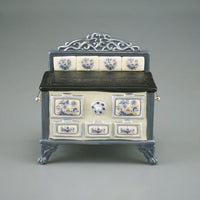 Stove burner, porcelain - "Vintage Style" - Blue Onion Gold Design