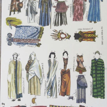 Klippeark påklædningsdukker, Afrika 2 ark