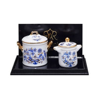 Porcelain pots 2 pcs. reutters blue onion