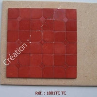 Klinker farve: Teacotta 45 stk. ( 1,88 x 1,88 - 0,68 x 0,68 cm)