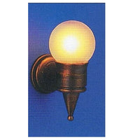 Antique wall lamp - bronze w/ opal glass ball