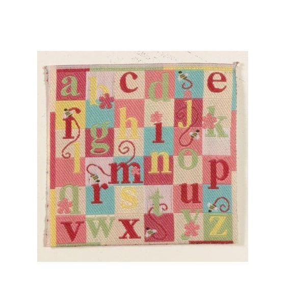 Gulvtæppe silke: alfabetet børneværelset
