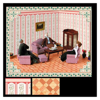 Gulvtapet + 3 ark tapet ( stue )