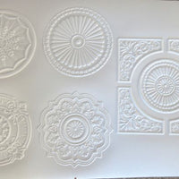 5 rosetter karton præget