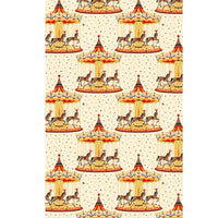 Børne tapet karusel m/heste, karton