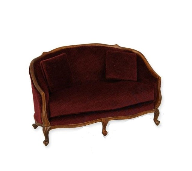 Sofa Louis XV valnød, velour