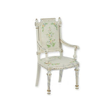 Stol, Louis XVI,  elfenbensfarvet-håndmalet blomster m/armlæn