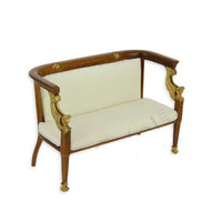 Sofa Empire, walnut / gold