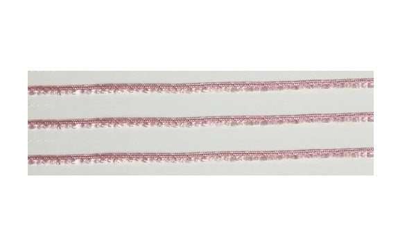 picot bånd  lys rosa 1 m