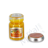 Orange jam in glass with lid