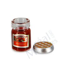 Strawberry jam in glass with lid