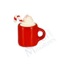 Christmas mug w/ hot chocolate and whipped cream