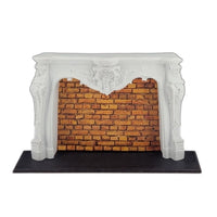 Large Rokko fireplace louis XV, plaster