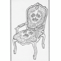 Gold Rococo chair, drottningholm castle kit