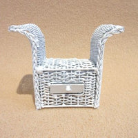 Skammel  - hvid metal