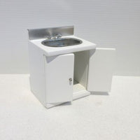 Køkkenvask hvid/sølv