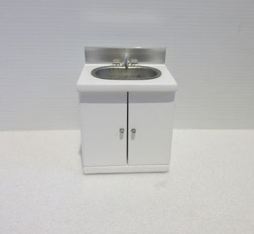 Køkkenvask hvid/sølv