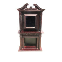 Fireplace, mahogany w/ mirror, built-in safe, Bespaq