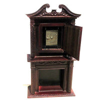 Fireplace, mahogany w/ mirror, built-in safe, Bespaq