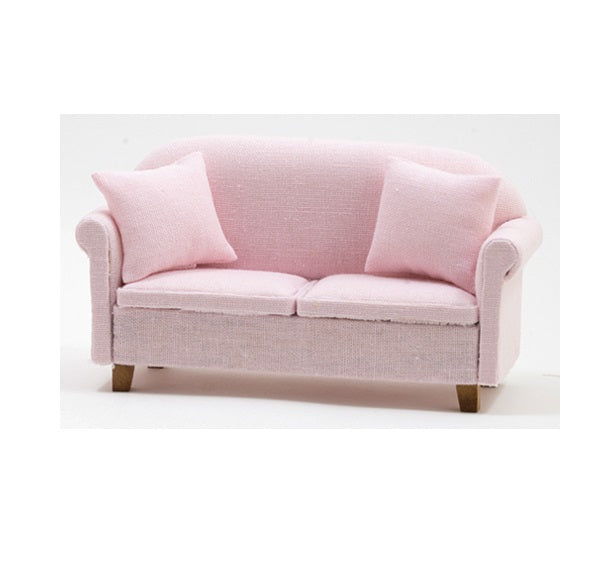 Sofa , rosa med 2 puder