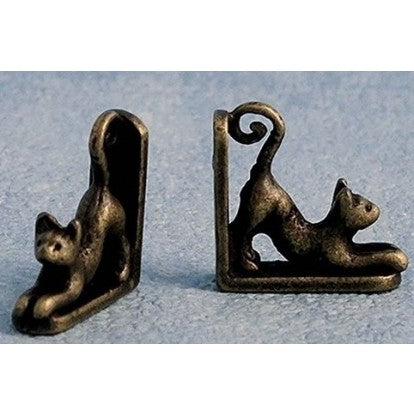 Bogstøtter kat, bronze
