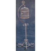 Fuglebur på stativ hvid metal