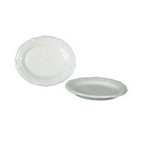 Porcelænsfad oval hvid m/ riflet kant 2 stk.