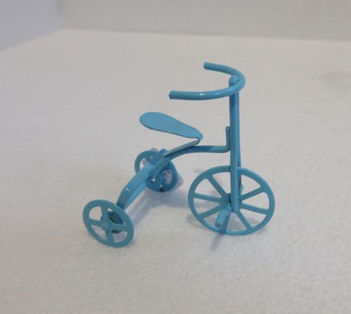 Trehjulet cykel, lysblå metal