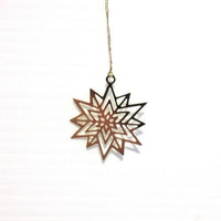 Christmas hanging star, brass