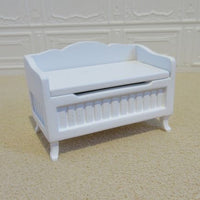 Toy box as a bench, white lacquered