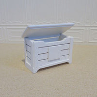 Toy box, white lacquered