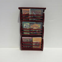 Bookcase with picture books, mahogany
